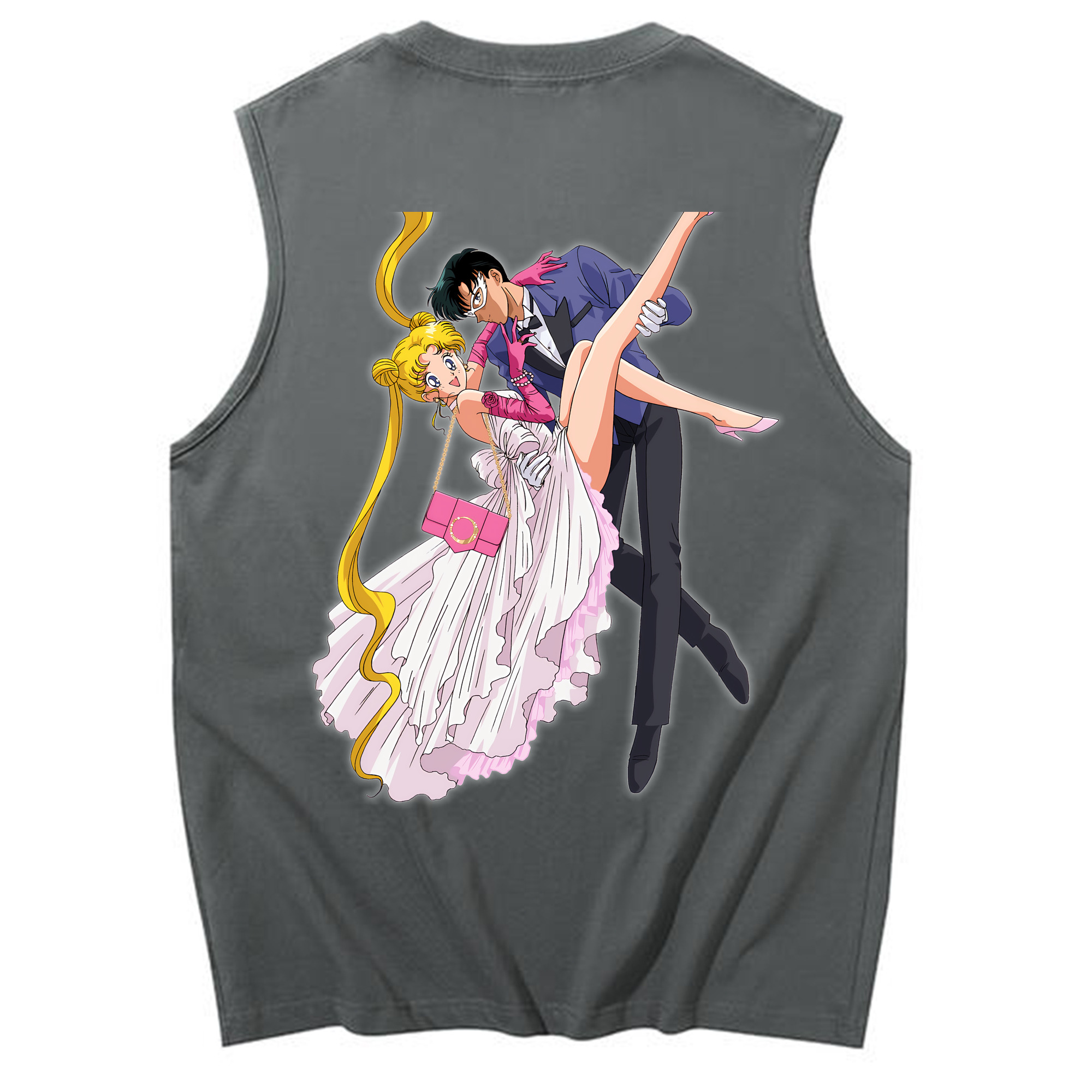 （画像用） 美少女戦士セーラームーン 愛野 美奈子 あいの みなこ Sailor Moon Aino Minako コットン100％タンクトップ（背面プリント）